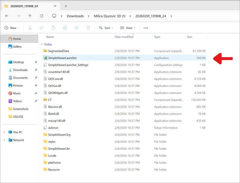 Kako pokrenuti CBCT snimak - korak 3