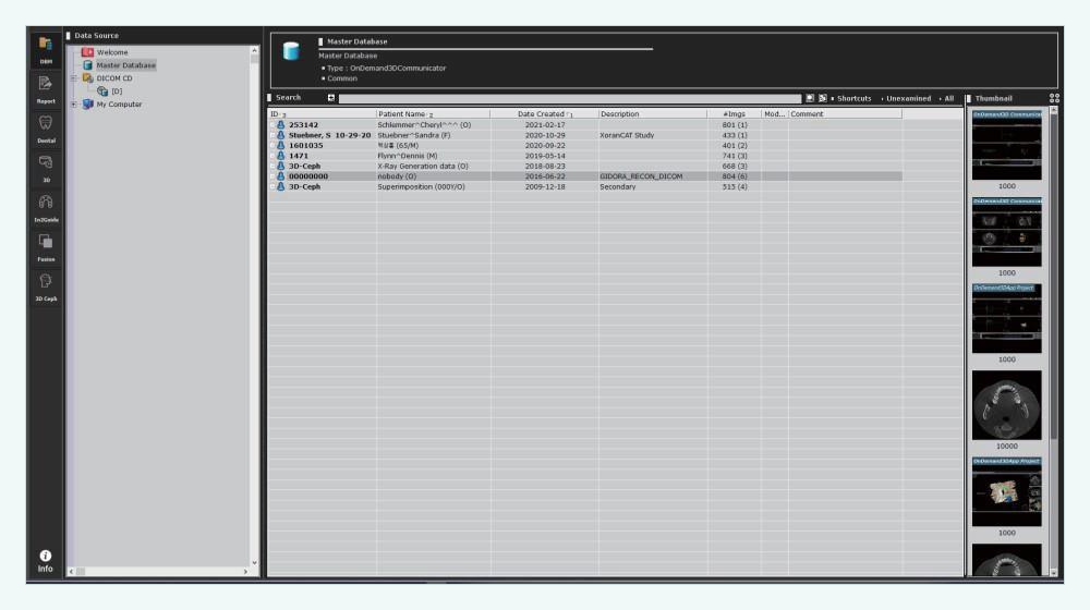 box-shadow OnDemand3D – Master Database sa importovanim projektom